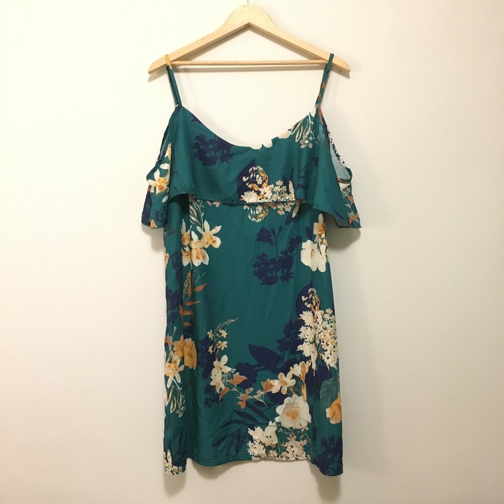 NWT Earth Romantic YOINS Fluttery Sleeveless Boho Floral Print Mini Dress Medium